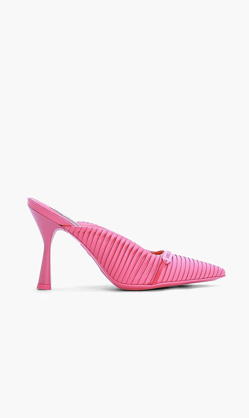 

Karl Lagerfeld Pink Panache Pleated Heels for Women | The Deal Outlet