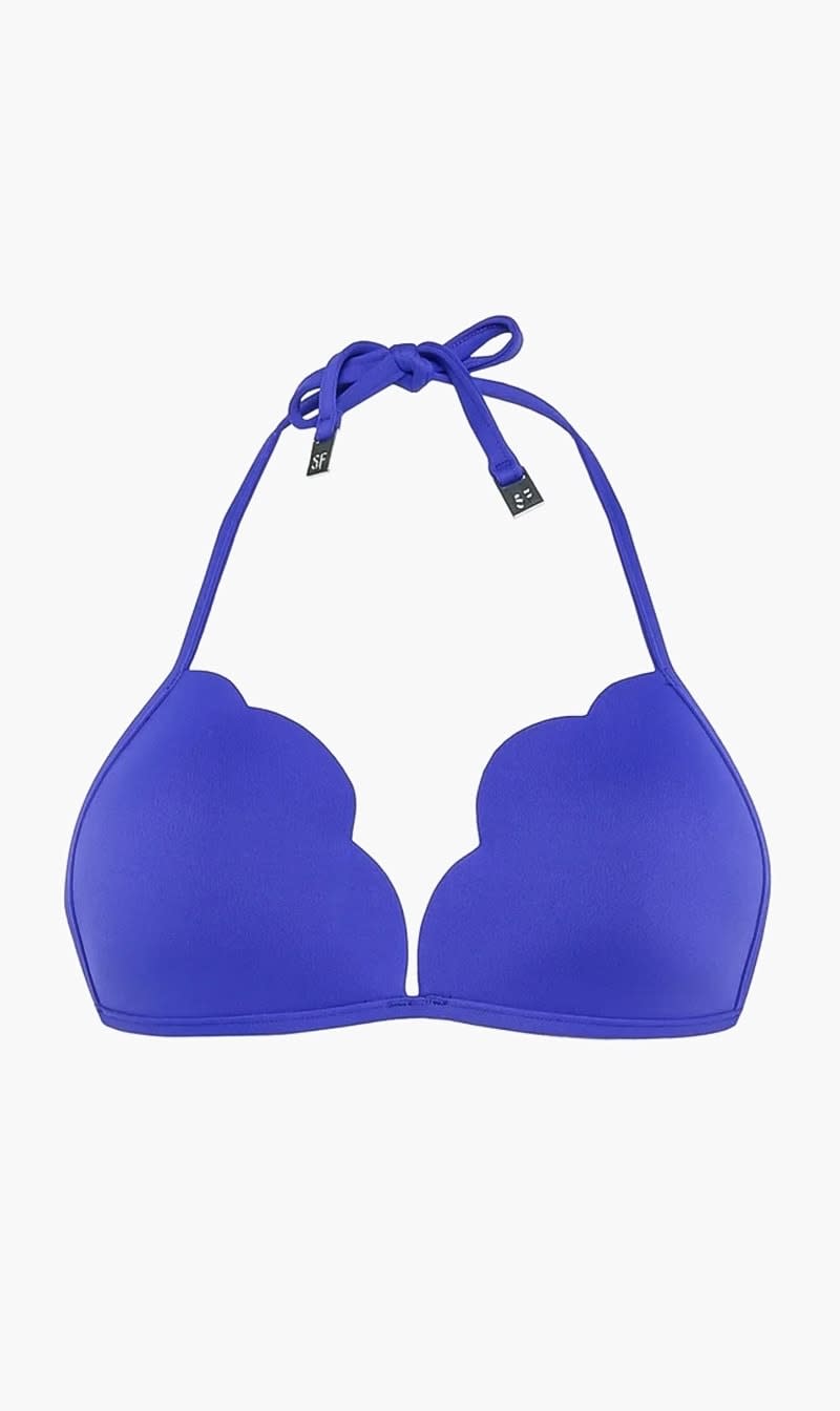 Seafolly Blue Seafolly Petal Edge Fixed Tri Top for Women