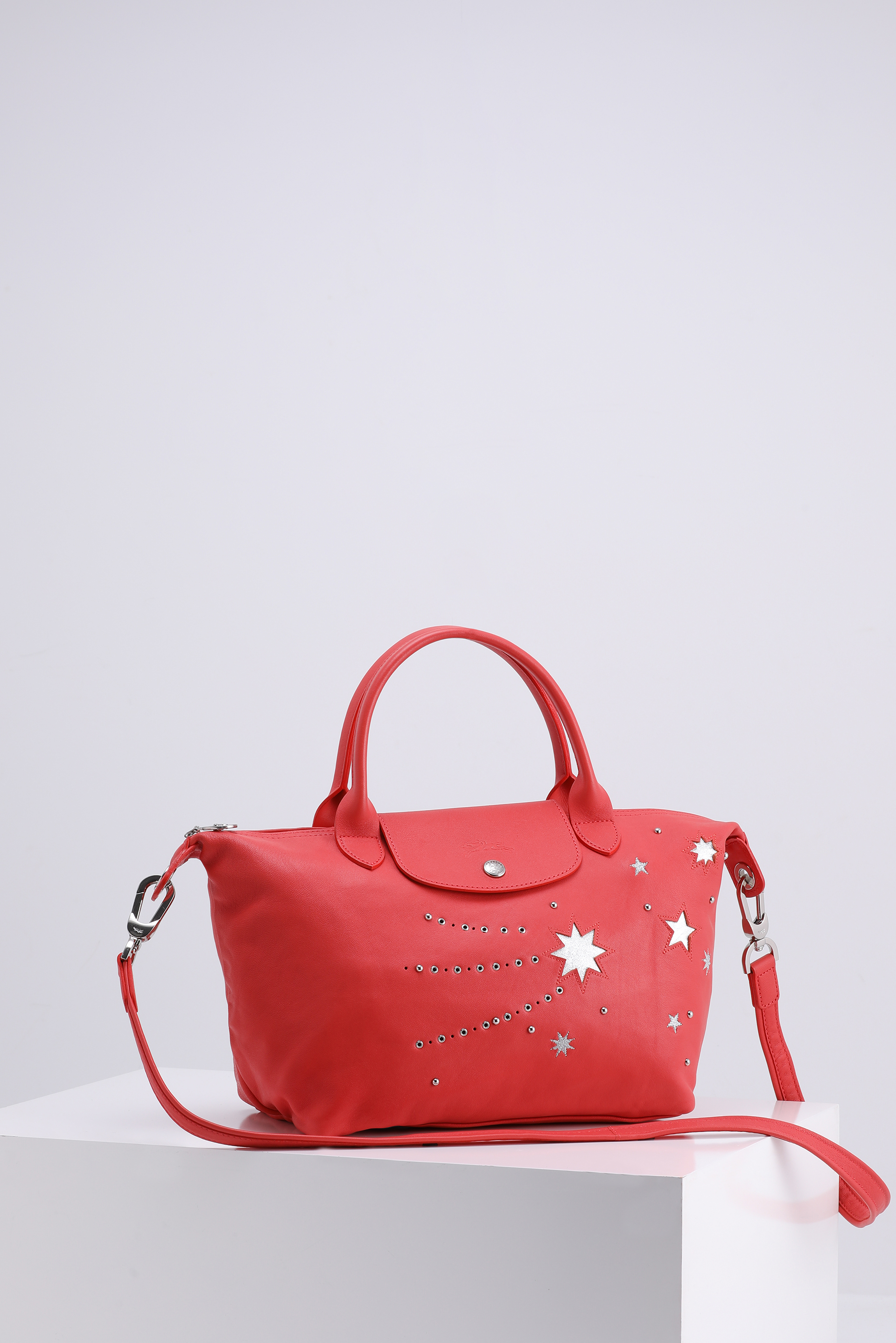 

Longchamp Le Pliage Cuir Etoiles Top Handle Bag