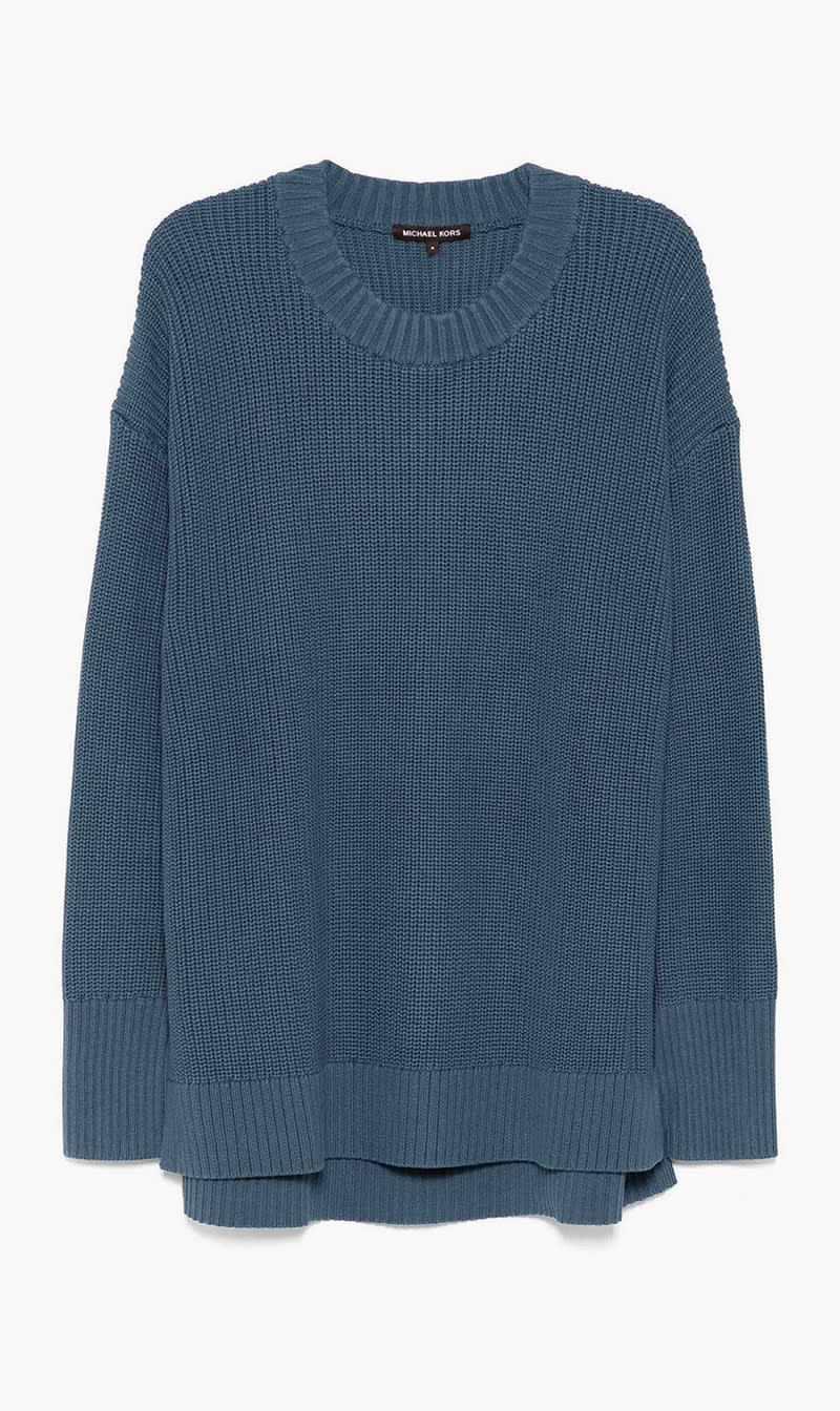 

Michael Kors Blue Ribbed Cotton Sweater for Men | The Deal Outlet
