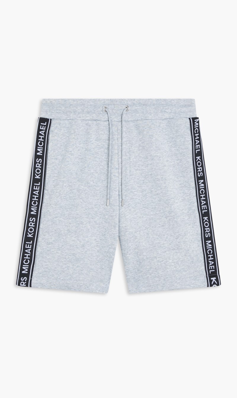 

Michael Kors Grey Logo Tape Cotton Blend Shorts for Men | The Deal Outlet