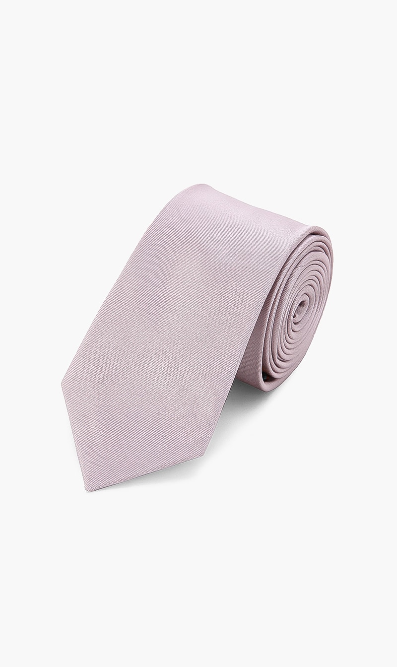 

Plain Silk Tie, Pink