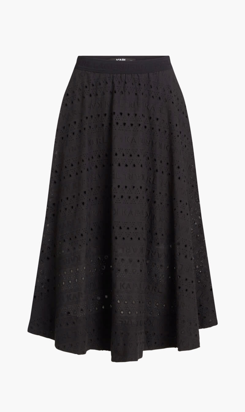 

Karl Lagerfeld Black Embroidery Skirt for Women | The Deal Outlet