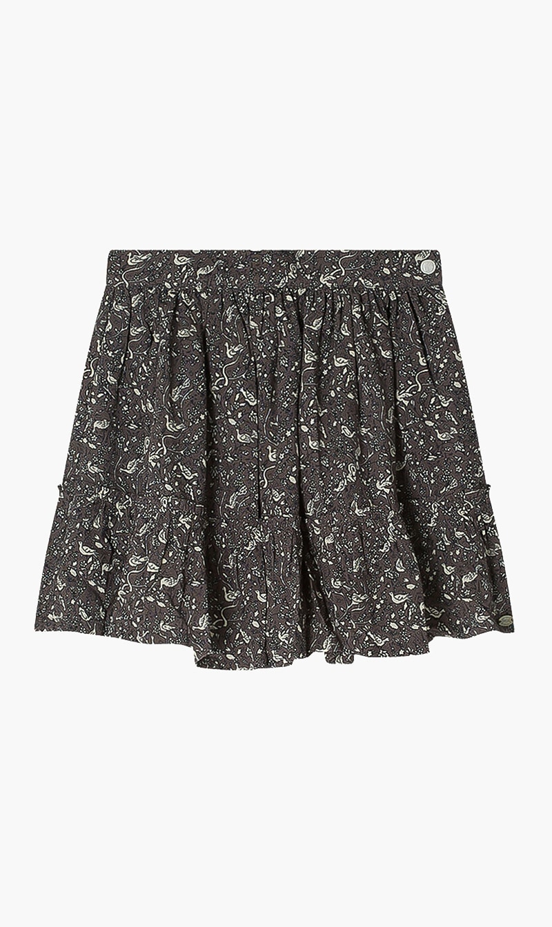 

Floral Printed Mini Skirt, Grey
