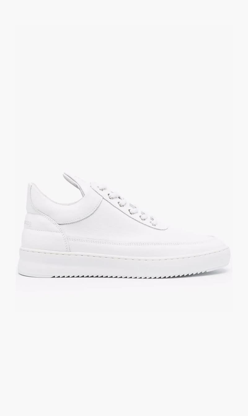 

Filling Pieces White Low Top Ripple Nappa for Men | The Deal Outlet