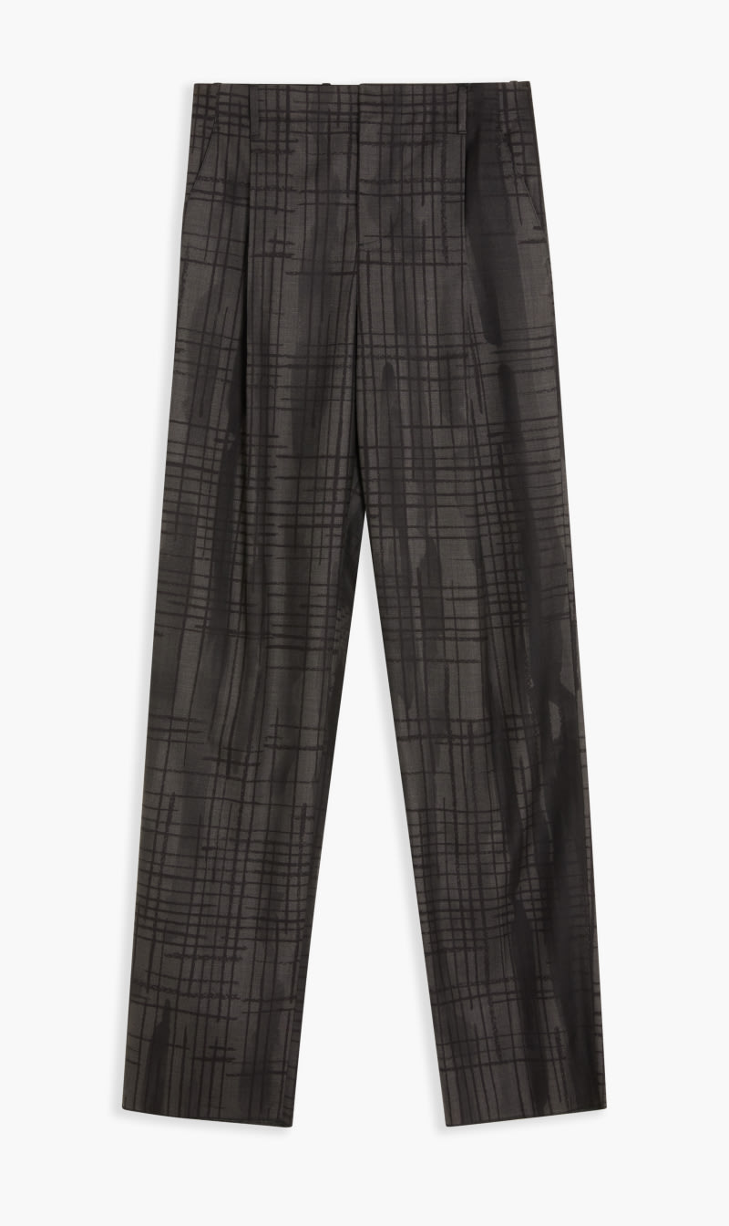 

Versace Grey formal Pant Tessuto Grisaglia Lana Stampa Graffiti for Men | The Deal Outlet