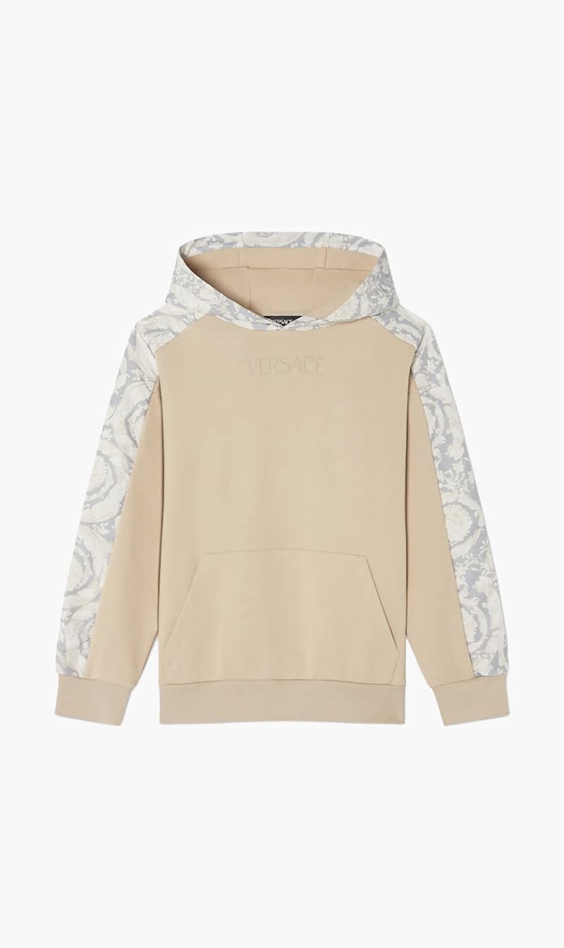 Versace Beige Sweatshirt Fleece + Barocco Kids Canvas Poly + Versace Embroidery for Boys