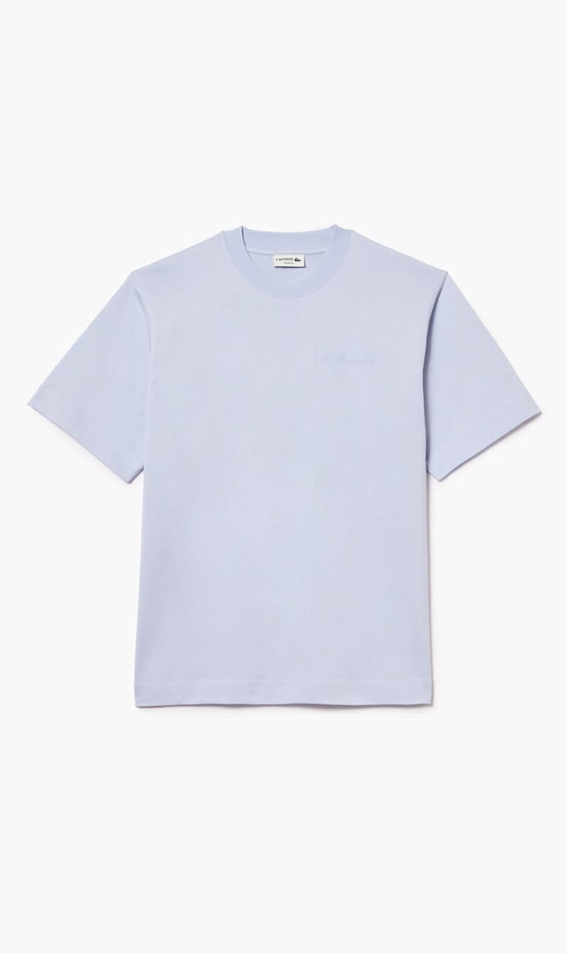 

Lacoste Blue Loose Fit Heavy Cotton Embroidery T-shirt for Men | The Deal Outlet