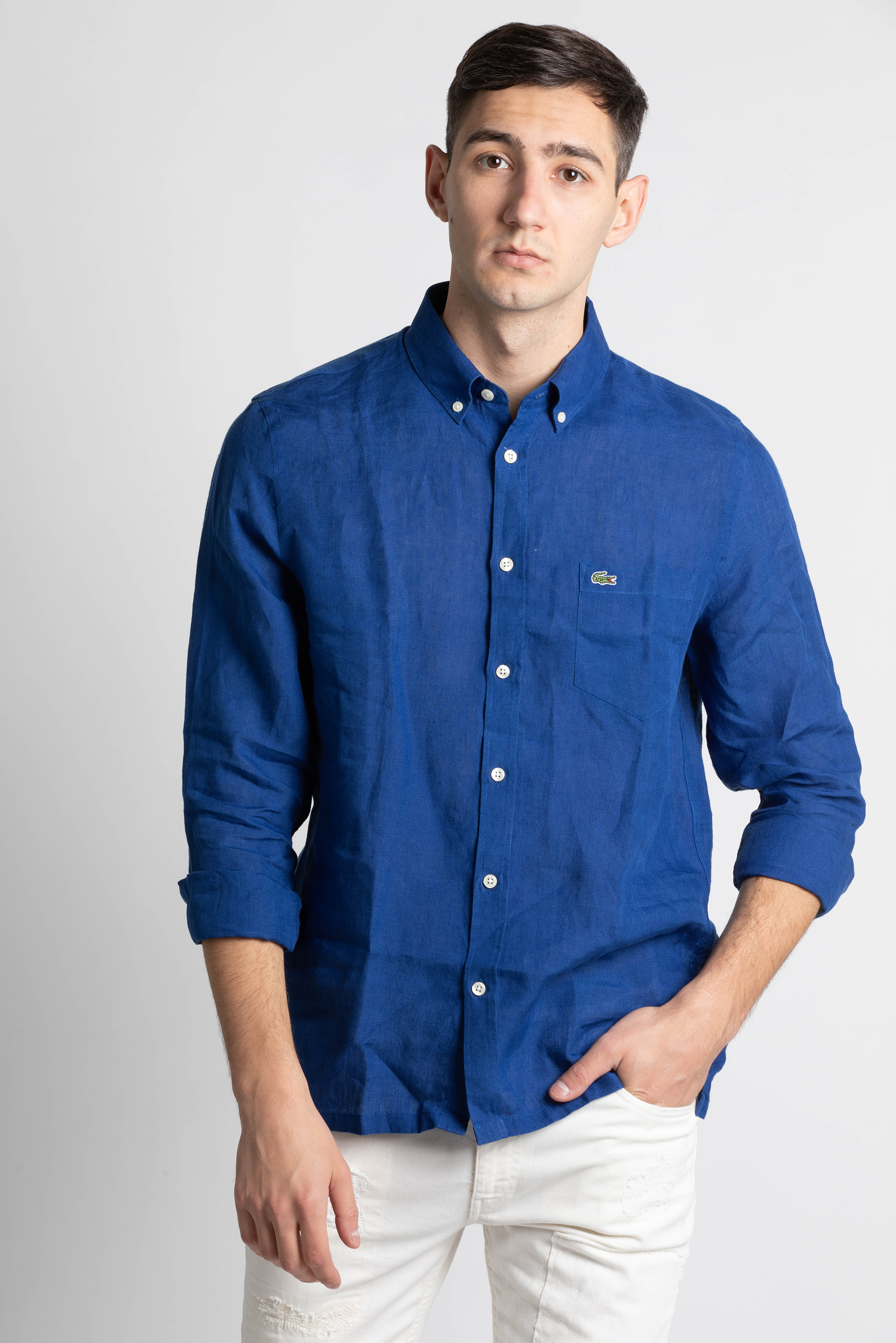

Lacoste Regular Fit Linen Long Sleeve Shirt