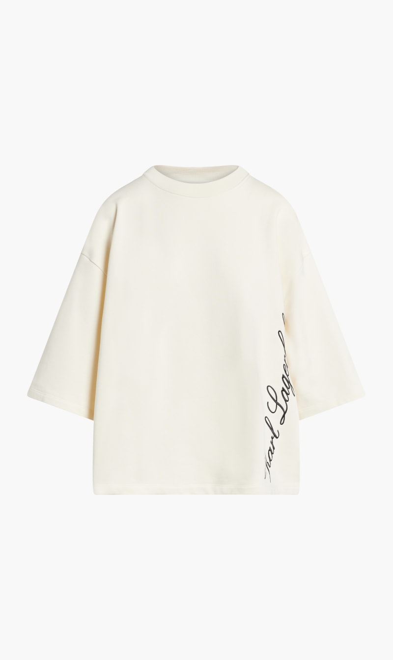

Karl Lagerfeld White Hotel Sslv Sweatshirt for Women | The Deal Outlet