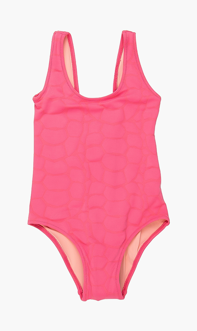 

Ginger Turtle Shell One-piece Swimsuit, Pink