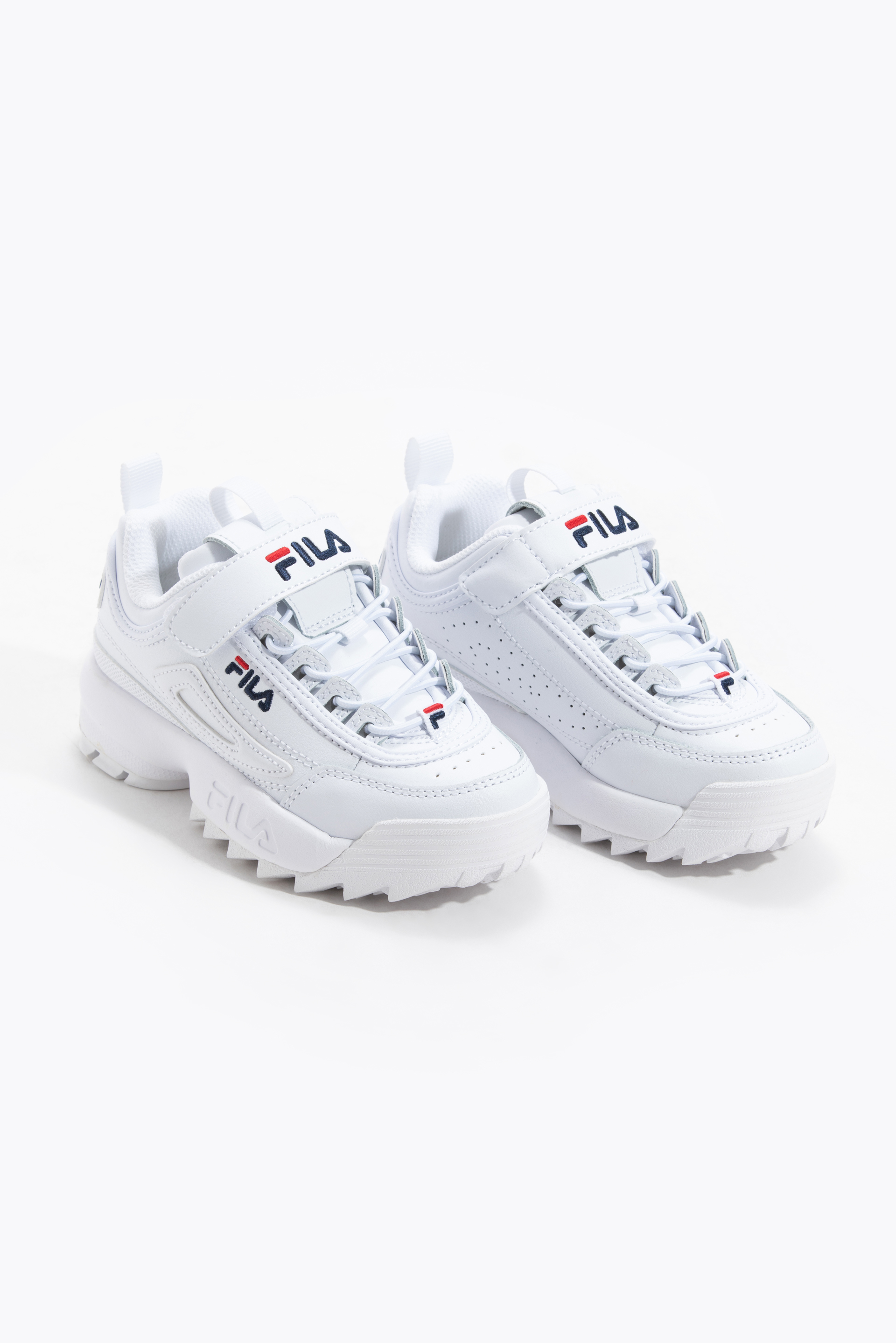 

Fila White Disruptor Ii Strap Sneakers for Girls | The Deal Outlet