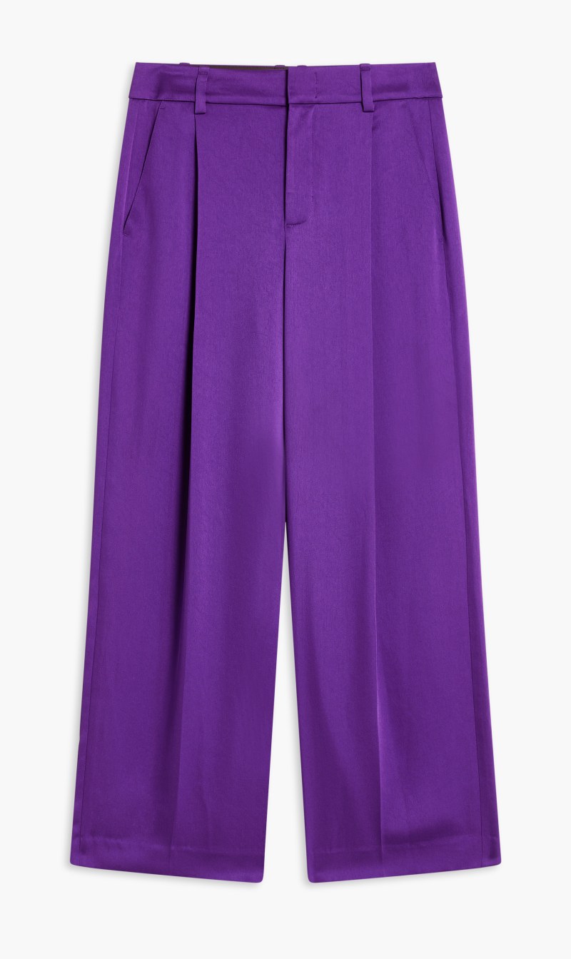 

Vince Purple Satin Wide Leg Satin Wide Leg for Women | The Deal Outlet