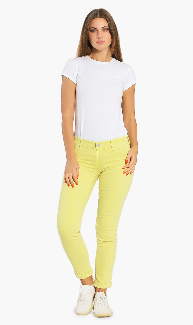 

Corine Washed Crop Jeans, Yellow