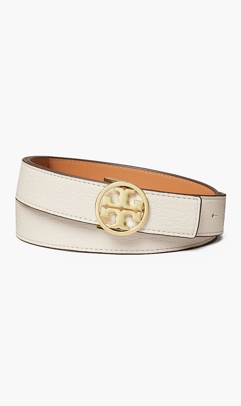 

Tory Burch White 1 Miller Reversible Belt for Women | The Deal Outlet
