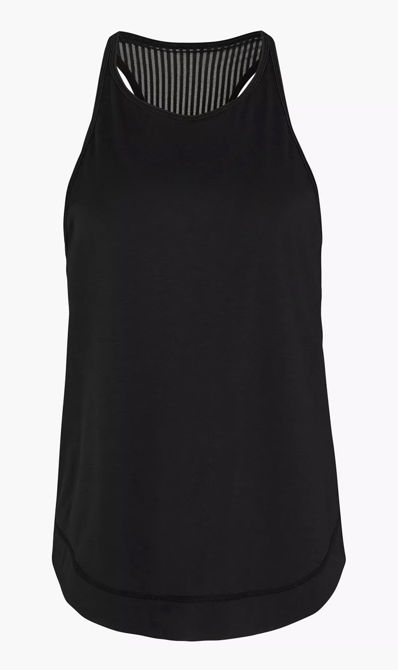 

Sweaty Betty Black Breathe Easy Run Tank Top for Women | The Deal Outlet