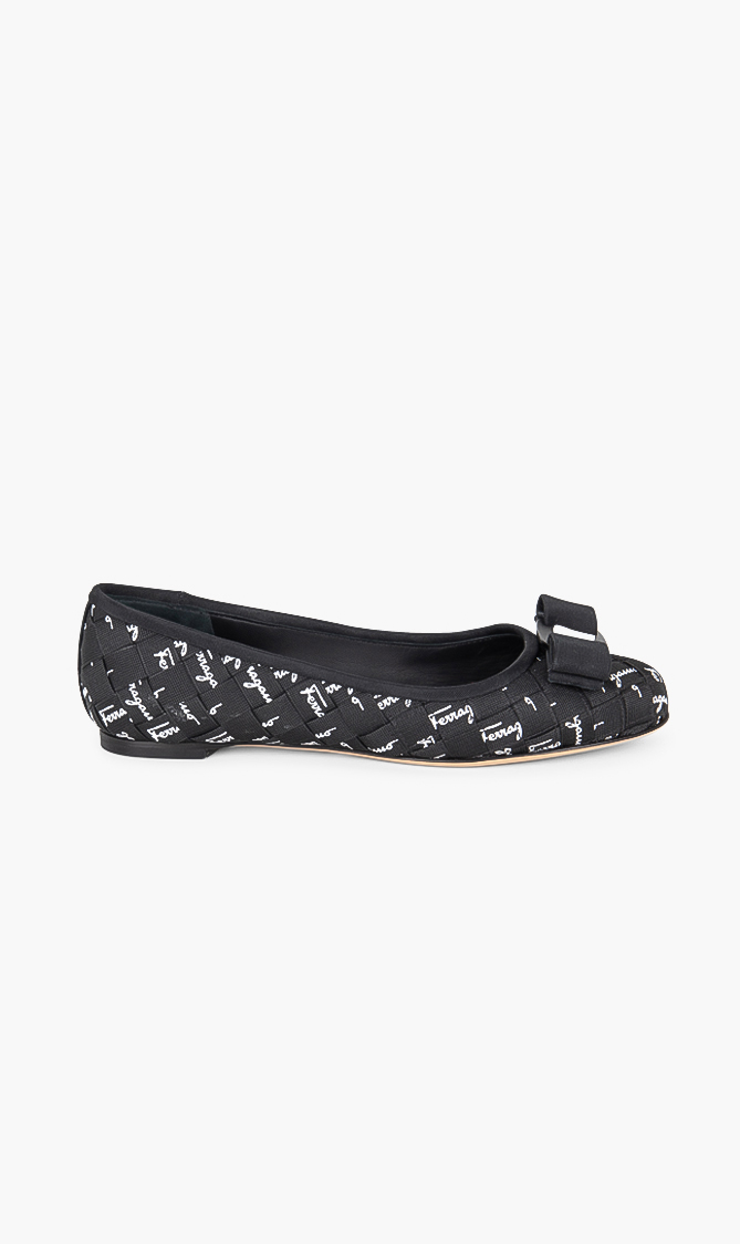 

Salvatore Ferragamo Varinab Patterned Ballet Flats