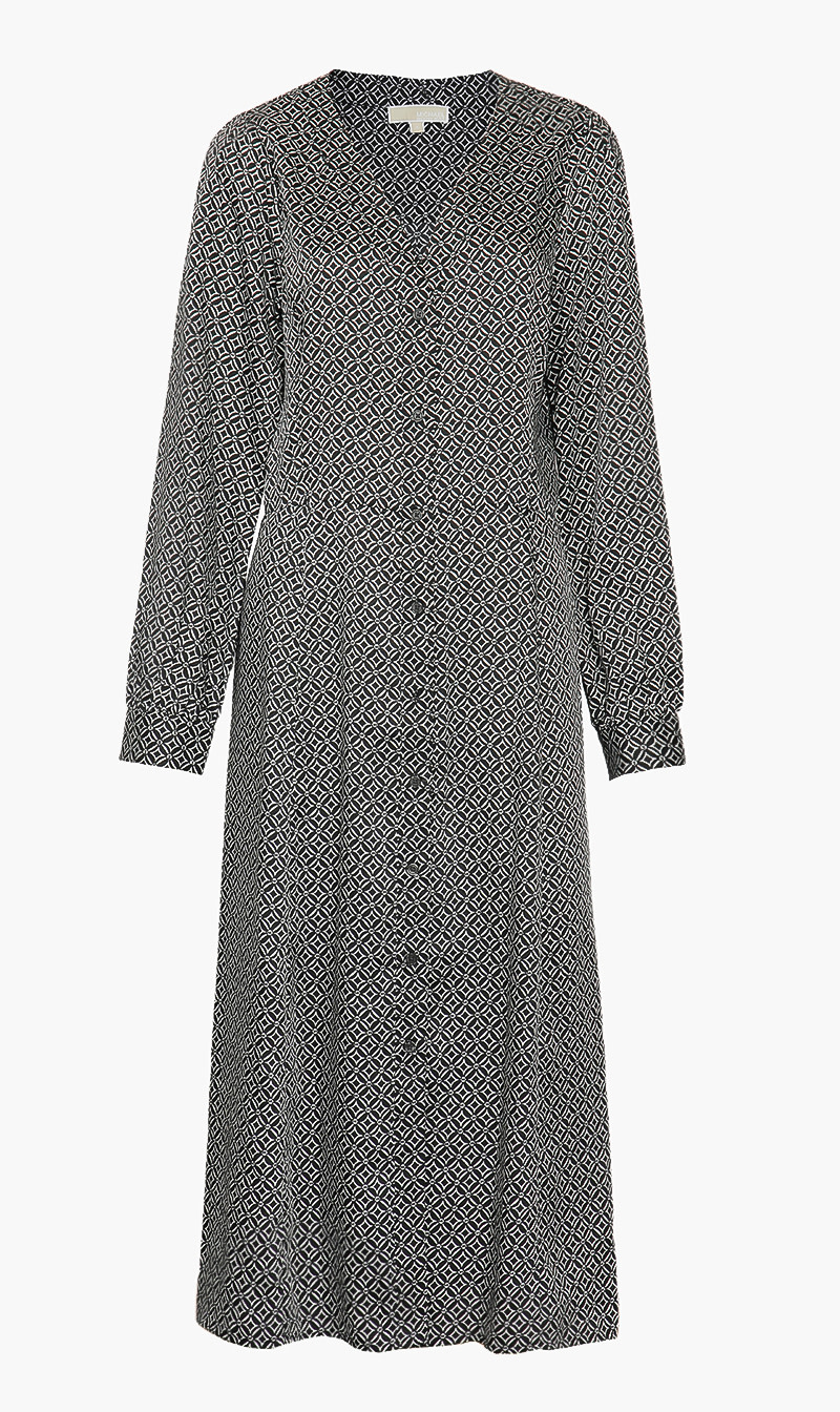 

Logo Jacquard Shirt Dress, Black
