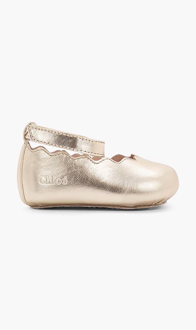 

Chloe Ankle Strap Leather Ballerina
