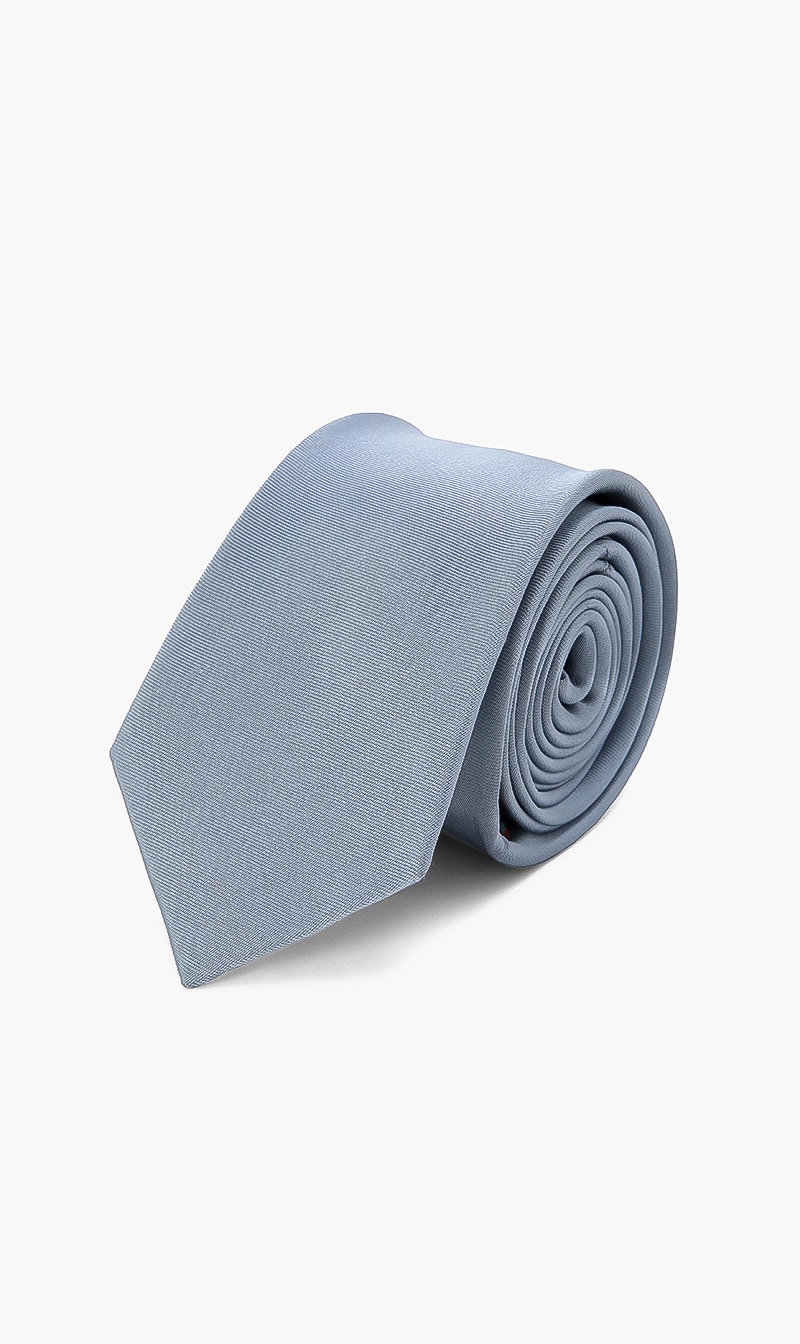 

Plain Silk Tie, Blue