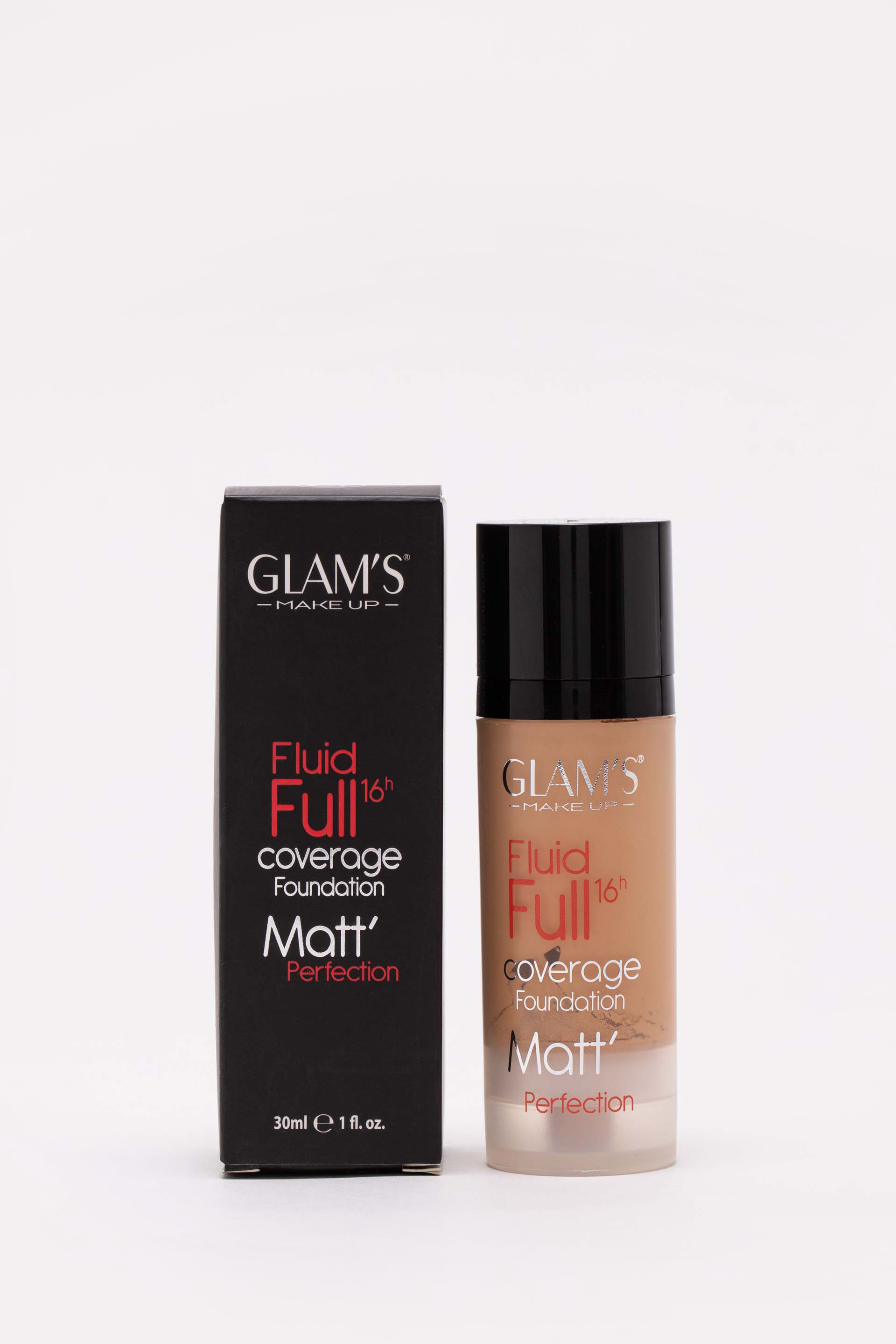 

GLAM'S Fluid Full 16h Coverage Foundation, Nude 222