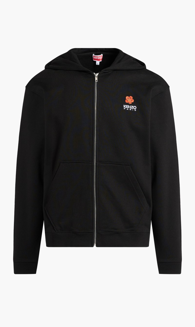 

Kenzo Black Crest Logo Classic Zip Hoodie for Men | The Deal Outlet