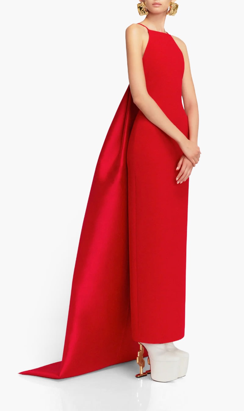 

Solace London Red Ulla Maxi Dress for Women | The Deal Outlet