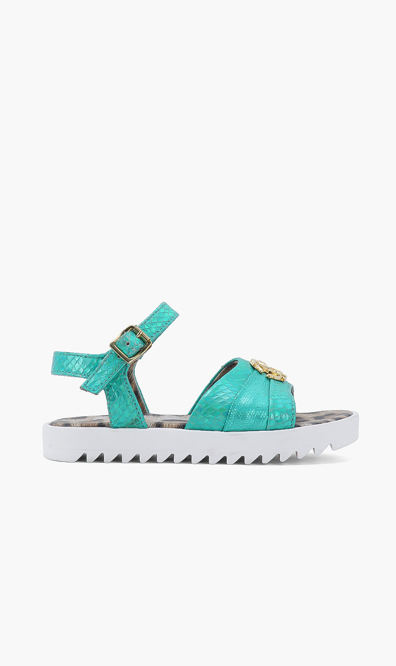 

Roberto Cavalli Glossy Turchese Sandals