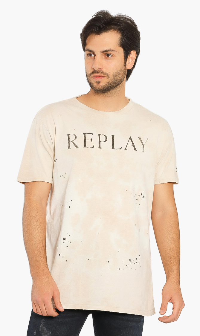 

Replay Lasered Pattern Crew Neck T-shirt