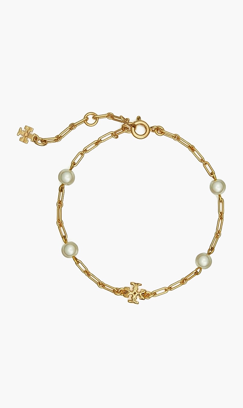 

Pearl Chain Bracelet, Gold