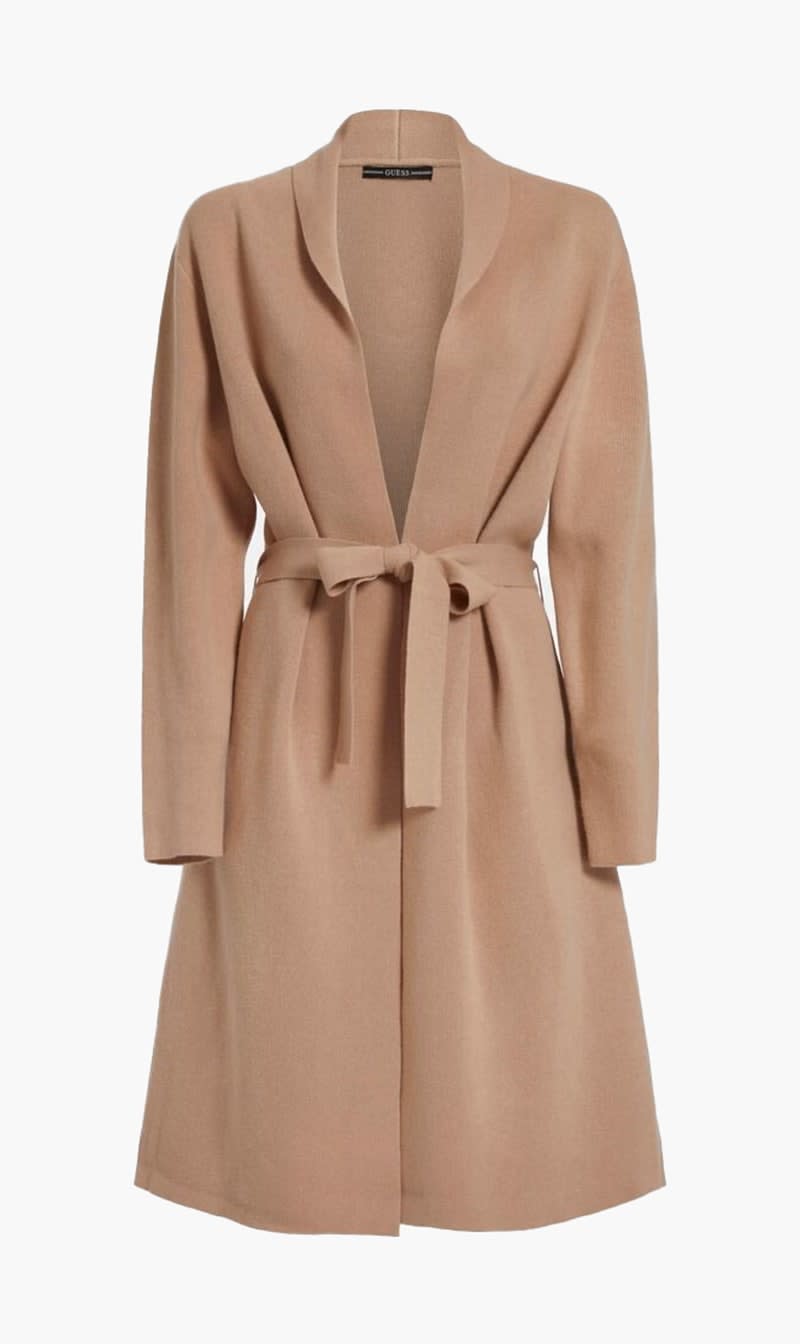 

Guess Beige Es Clarissa Cardi Ls Swtr for Women | The Deal Outlet