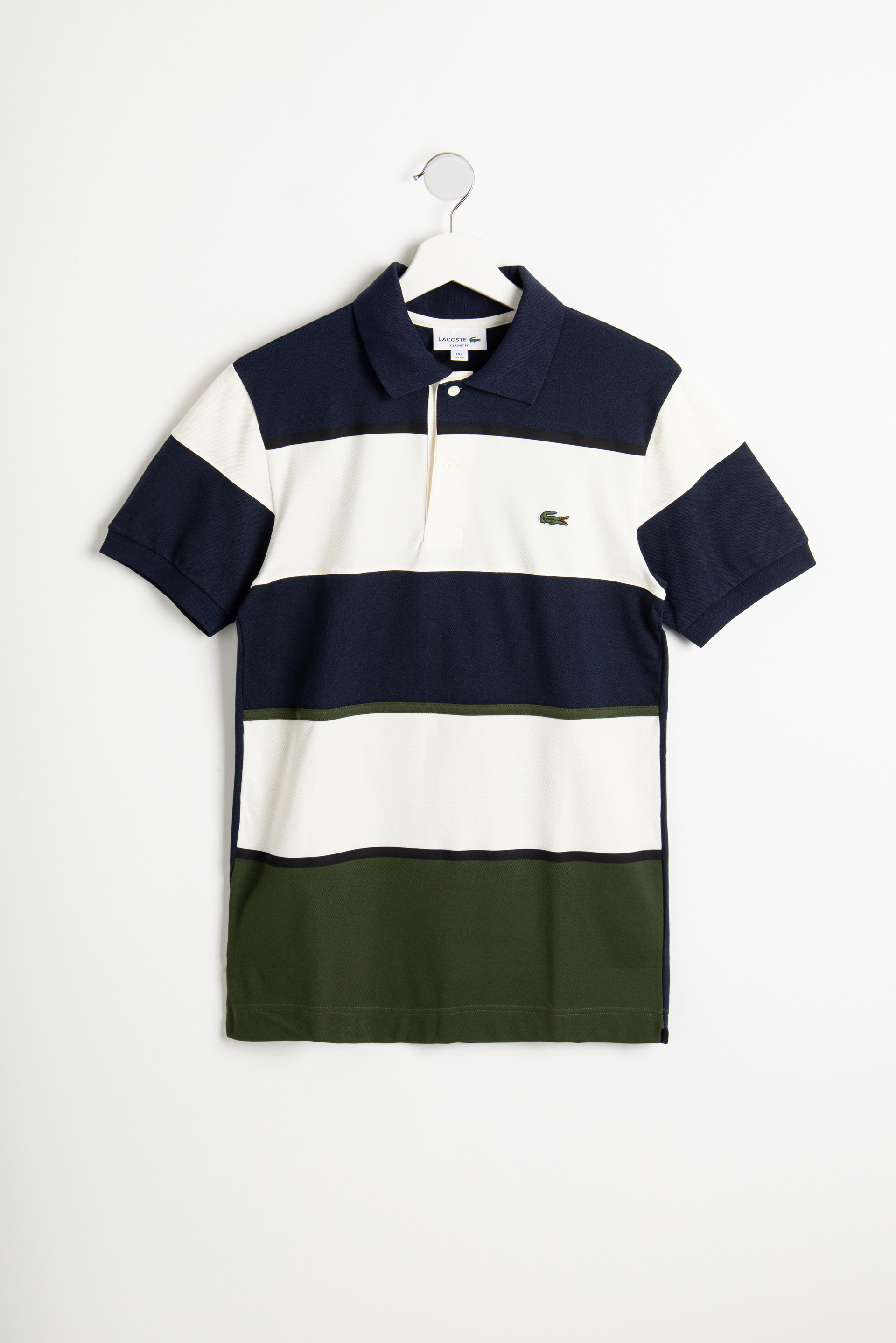 

LACOSTE Colorblock Striped Polo Shirt