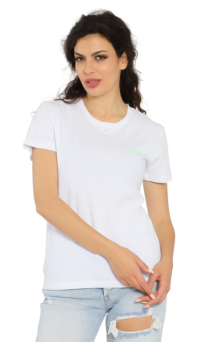 

Not Ordinary Replay Print T-shirt, White