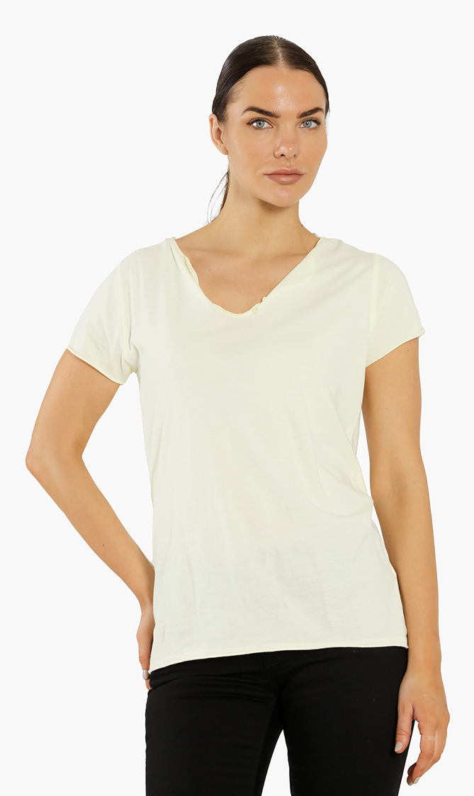 

Zadig & Voltaire Tunys Slub Overdyed Henley T-shirt