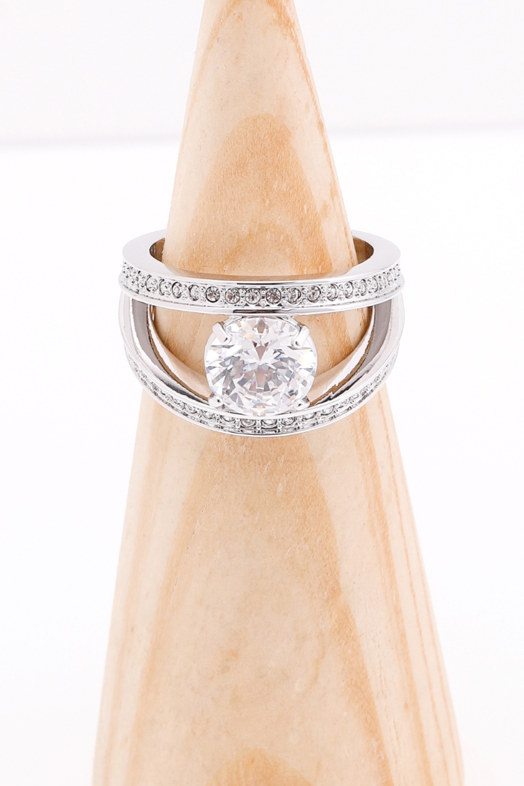 SWAROVSKI Vitality Silver Ring, 55mm
