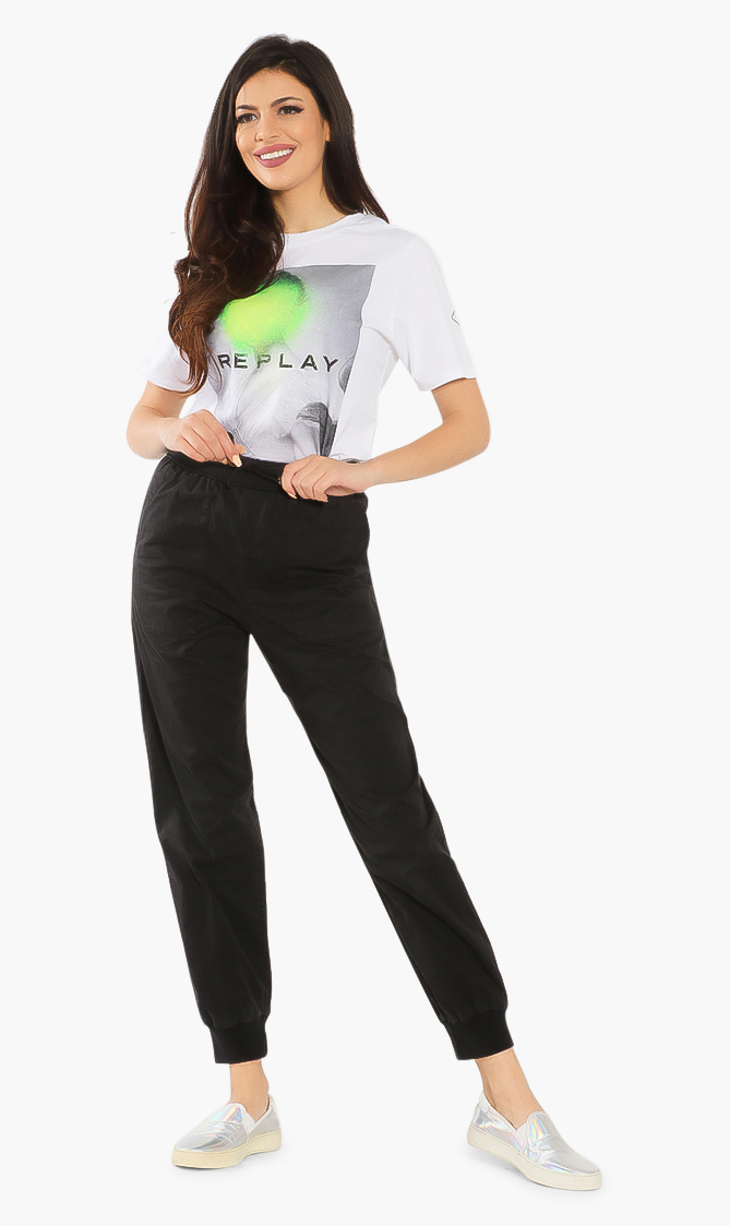 

Elastic Waist Jogger Pants, Black
