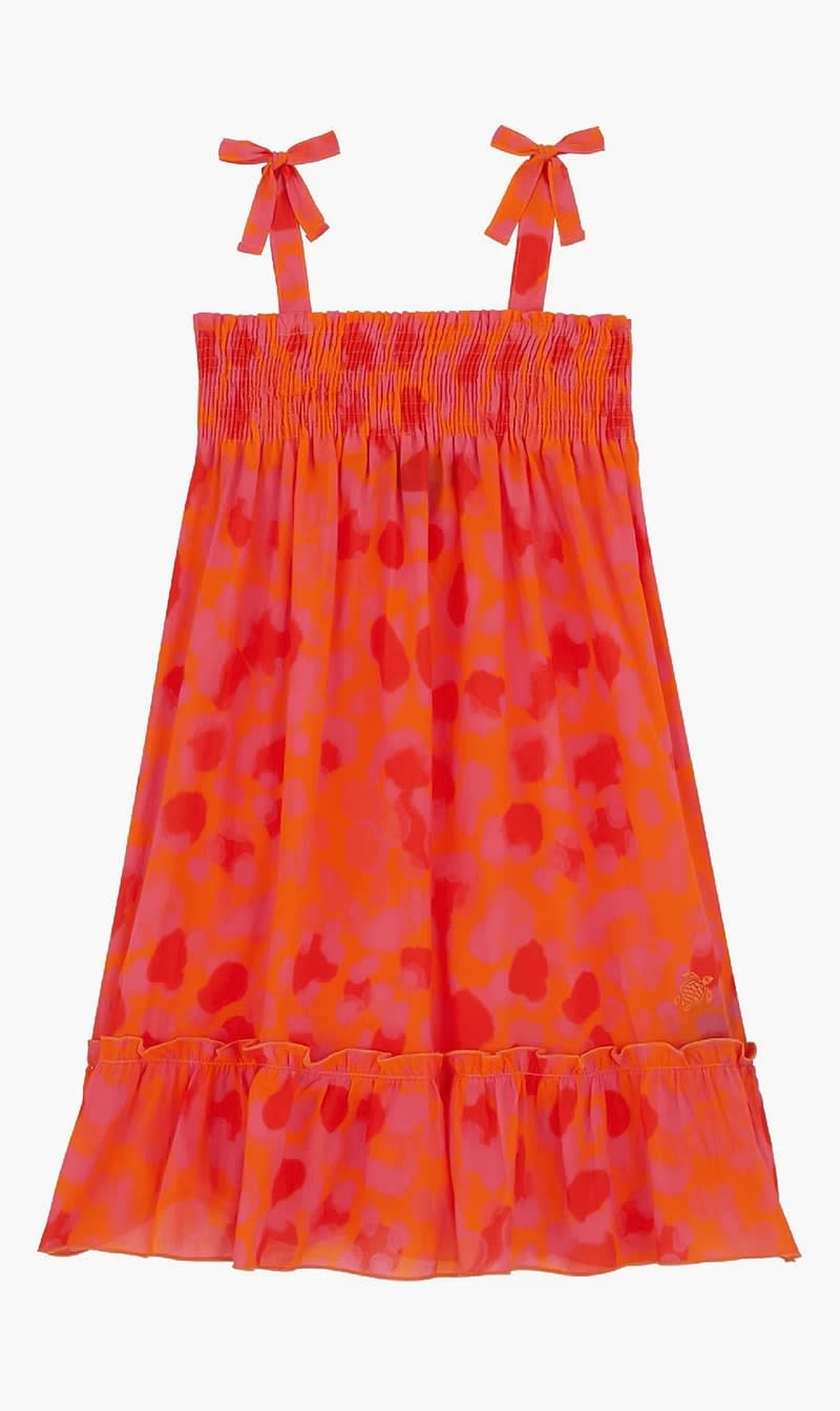 

Vilebrequin Red New Leopard Organic Cotton Dress for Girls | The Deal Outlet