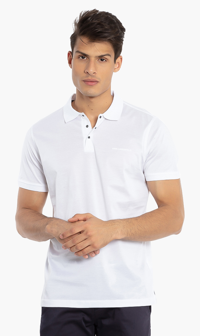 

Karl Lagerfeld Press Button Polo Shirt