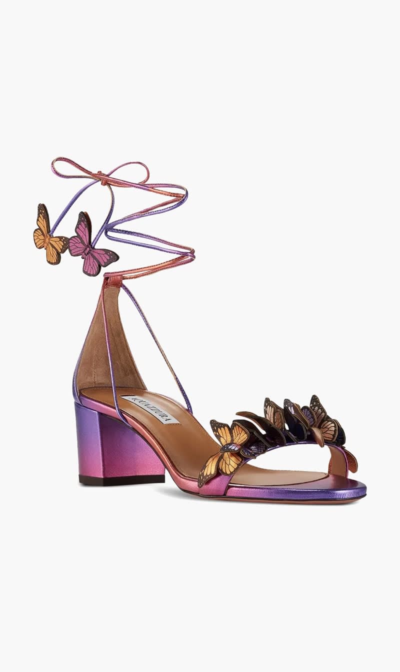 

Aquazzura Firenze Orange 40mm Papillon Sandals for Women | The Deal Outlet