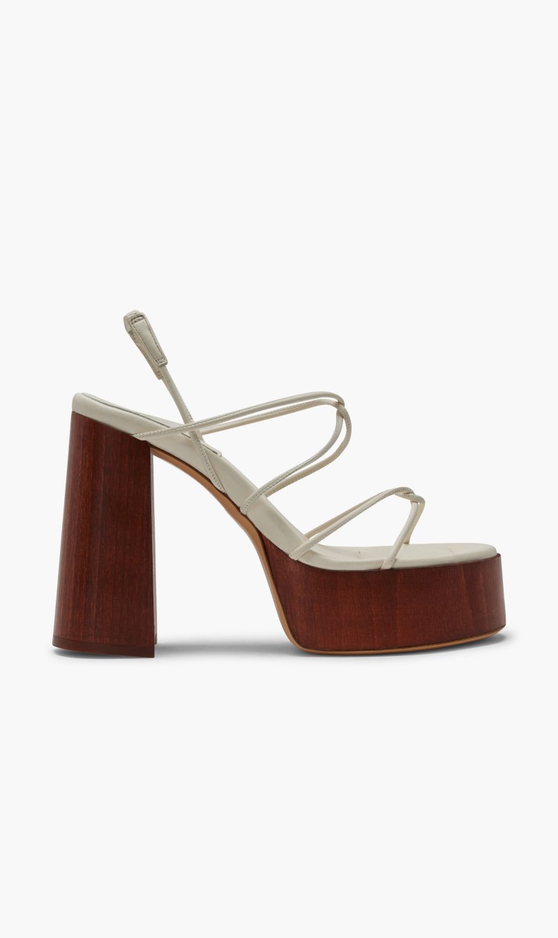 

Giaborghini White Platform Strappy Sandal for Women | The Deal Outlet