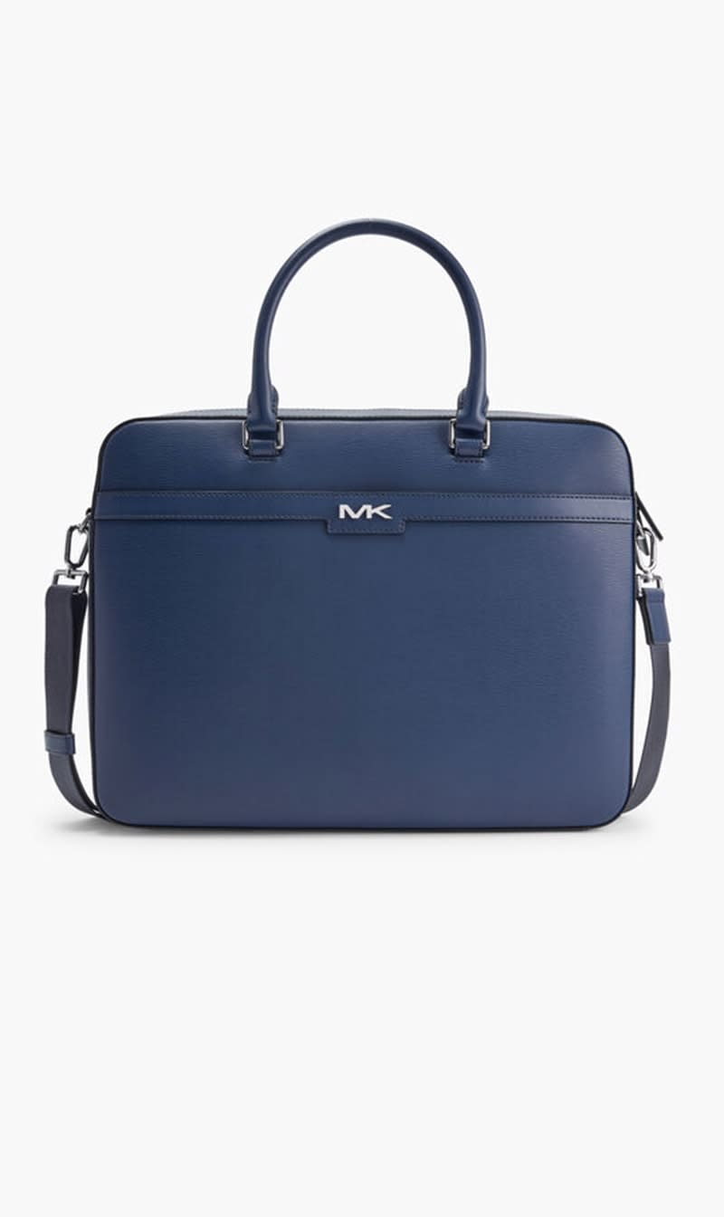 

Michael Kors Blue Cooper L-zip Laptop Case for Men | The Deal Outlet