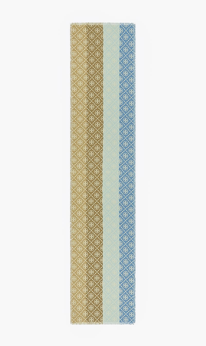 

Tory Burch Multi-color T Monogram Multi Stripe Oblong for Women | The Deal Outlet