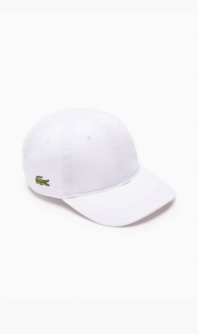 

Lacoste White Kids' Solid Gabardine Cap for Boys | The Deal Outlet