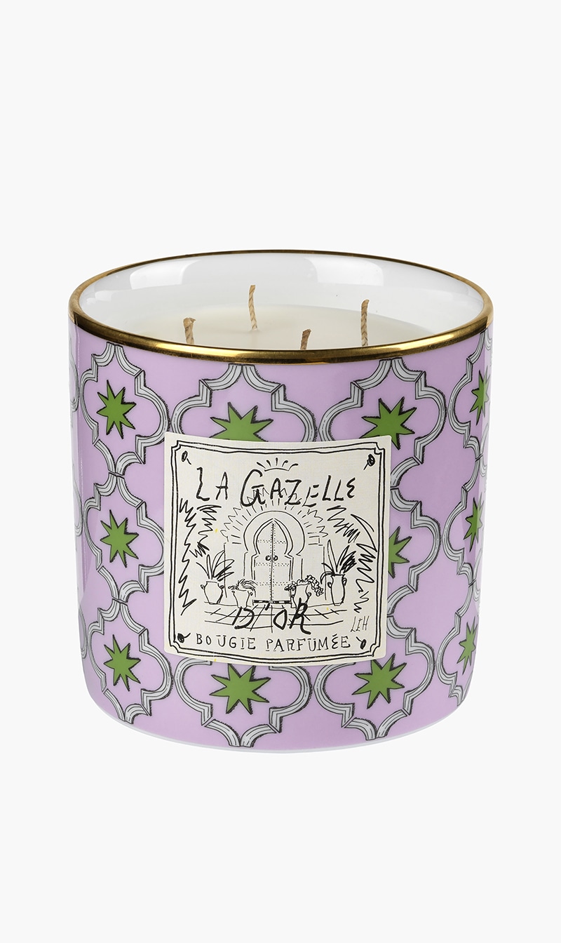 

Ginori 1735 designer scented candle la gazelle d'or - large | the deal outlet, Pink