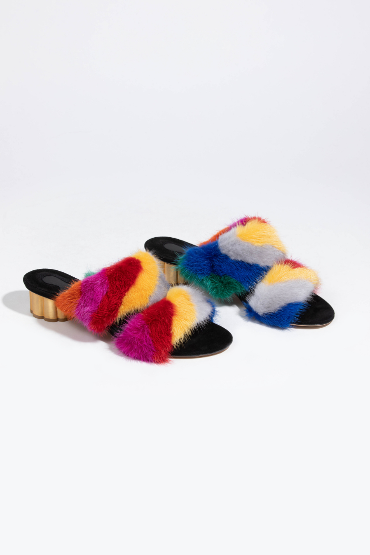 

Salvatore Ferragamo Belluno Fur Slides