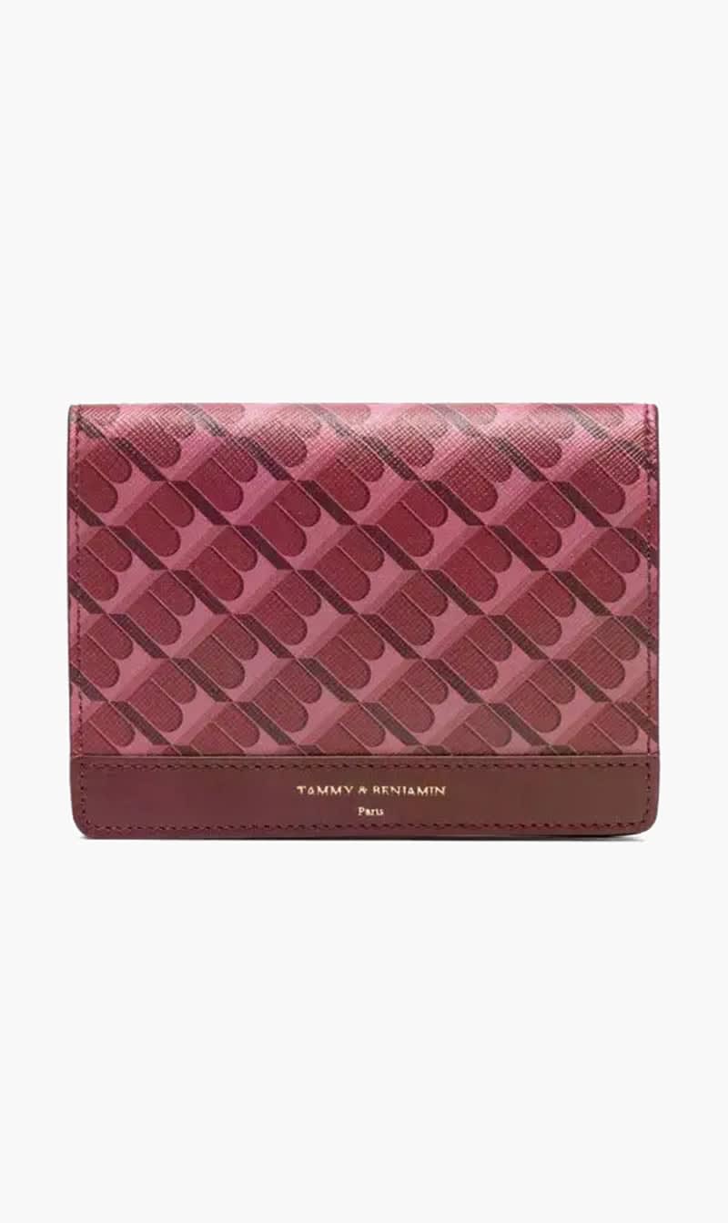 

Tammy & Benjamin Blue Monogram Passport Cover With Cardholder for Women | The Deal Outlet