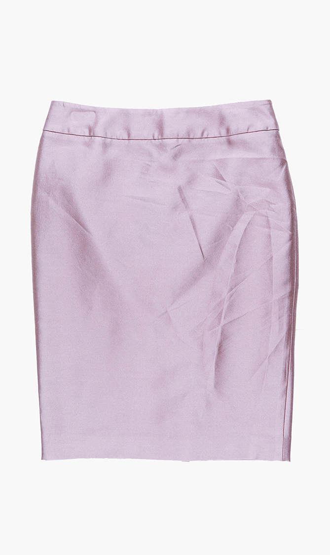 

Plain Cotton-blend Skirt, Purple