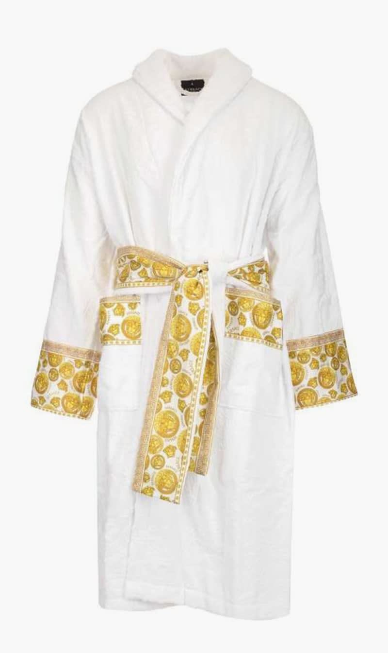 

Versace White Vsc Medusa Amplified Bathrobe White | The Deal Outlet