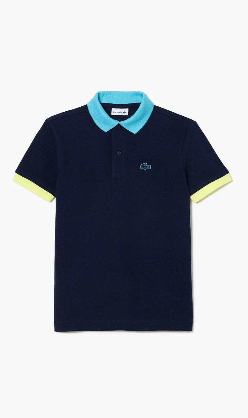 

Lacoste Multi-color Short Sleeved Ribbed Collar Shirt for Boys | The Deal Outlet