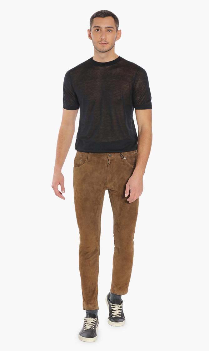 

Dsquared2 Straight Boot Cut Leather Pants